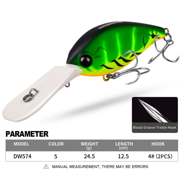 Leurre de pêche PROBEROS DW574, leurre flottant en plastique, petit poisson gras, 12,5 cm/24,5 g
