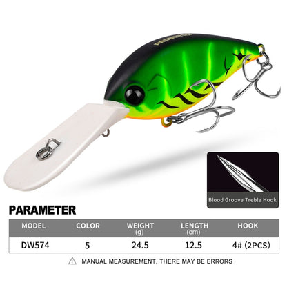 Leurre de pêche PROBEROS DW574, leurre flottant en plastique, petit poisson gras, 12,5 cm/24,5 g