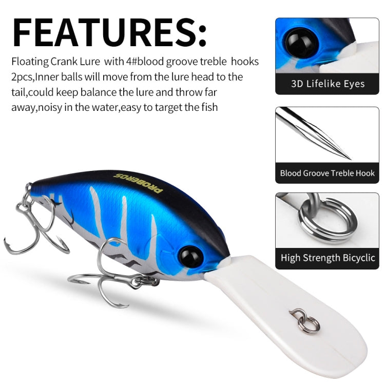 Leurre de pêche PROBEROS DW574, leurre flottant en plastique, petit poisson gras, 12,5 cm/24,5 g