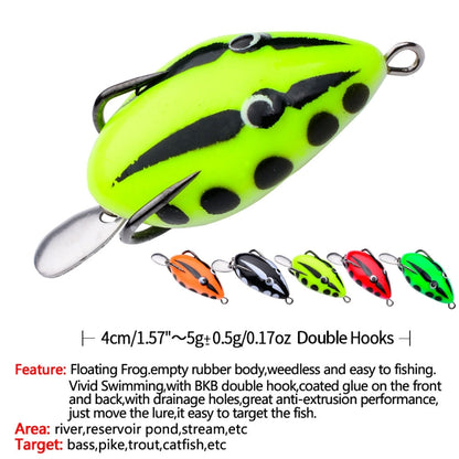 PROBEROS FR038 Simulation Thunderfrog Lure Fake Lure Blackfish Bait Converted Thunderfrog Soft Bait, 5g/4cm