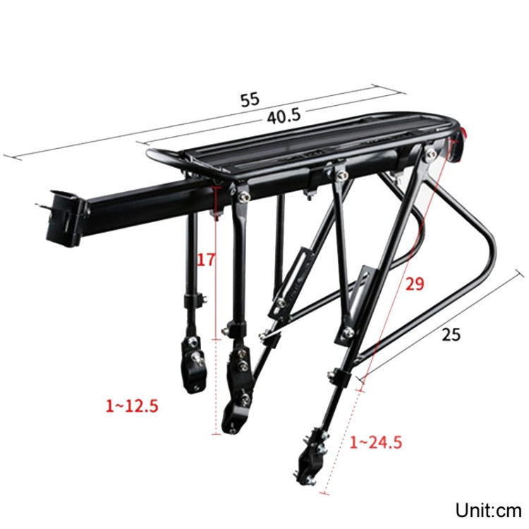 Bicycle Rear Rack Mountain Bike Aluminum Tail Rack With Carrier, Semi Quick Release, Full Quick Release