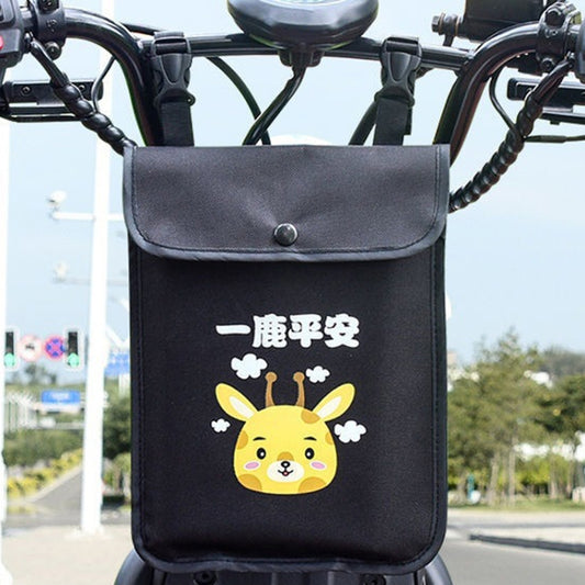Sac de rangement avant de vélo étanche pour véhicule électrique, sac suspendu portable, poche pour poussette, Cerf, Locomotive Girl, Ours noir, Canard, Ours fleuri, Sans motif