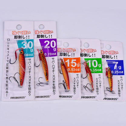 PROBEROS LF127 Long Casting Bait Small Leader Leurre de Pêche Bar Carpe Spinnerbait, 7g, 10g, 15g, 20g, 30g