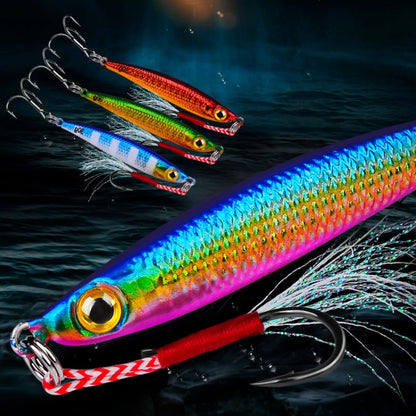 PROBEROS LF127 Long Casting Bait Small Leader Leurre de Pêche Bar Carpe Spinnerbait, 7g, 10g, 15g, 20g, 30g