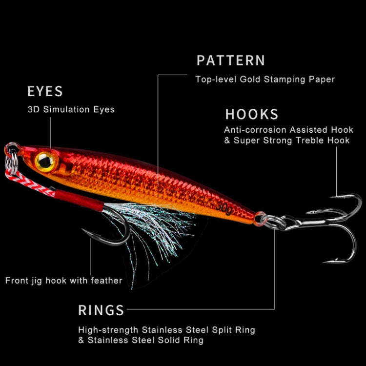 PROBEROS LF127 Long Casting Bait Small Leader Leurre de Pêche Bar Carpe Spinnerbait, 7g, 10g, 15g, 20g, 30g