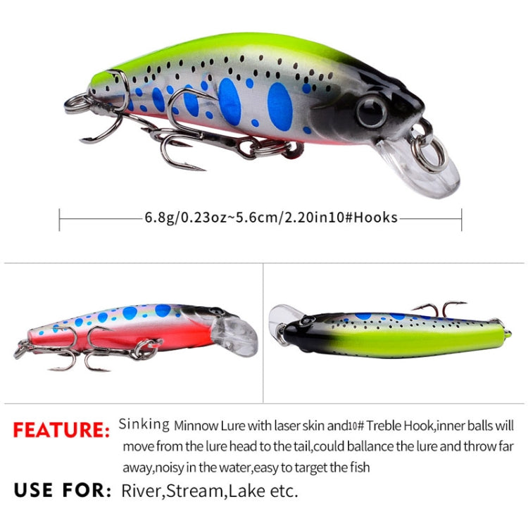 Leurre flottant PROBEROS DW592, leurre de pêche, appât artificiel, appât dur en plastique bionique