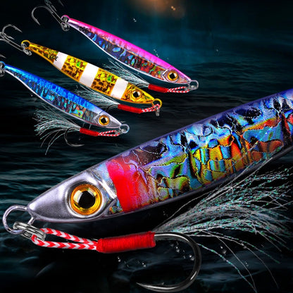 PROBEROS LF126 Long Casting Lead Fish Bait Freshwater Sea Fishing Fish Lures Sequins, 7g, 10g, 15g, 20g, 30g
