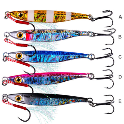 PROBEROS LF126 Long Casting Lead Fish Bait Freshwater Sea Fishing Fish Lures Sequins, 7g, 10g, 15g, 20g, 30g