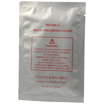 4pcs /Pack  MESHUA Polishing Cloths For Watches, Fine Metals, Jewelry Cleaner And Tarnish Remover