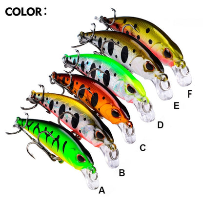 Leurre Minnow Coulant 5,3 cm 4,6 g, Leurre Dur Bionique en Plastique à Longue Portée pour la Pêche, Hameçon PROBEROS DW577 8003, Hameçon Ordinaire PROBEROS DW578