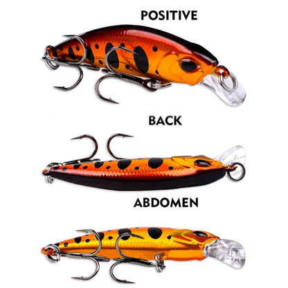 Leurre Minnow Coulant 5,3 cm 4,6 g, Leurre Dur Bionique en Plastique à Longue Portée pour la Pêche, Hameçon PROBEROS DW577 8003, Hameçon Ordinaire PROBEROS DW578