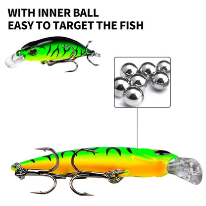 Leurre Minnow Coulant 5,3 cm 4,6 g, Leurre Dur Bionique en Plastique à Longue Portée pour la Pêche, Hameçon PROBEROS DW577 8003, Hameçon Ordinaire PROBEROS DW578