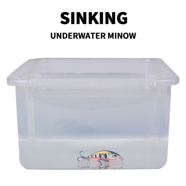 Leurre Minnow Coulant 5,3 cm 4,6 g, Leurre Dur Bionique en Plastique à Longue Portée pour la Pêche, Hameçon PROBEROS DW577 8003, Hameçon Ordinaire PROBEROS DW578