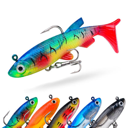 PROBEROS DW6087 Leurre souple T-Tail pour bar, pêche en bateau, appât bionique, 7,5 cm/13,5 g