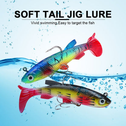 PROBEROS DW6087 Leurre souple T-Tail pour bar, pêche en bateau, appât bionique, 7,5 cm/13,5 g