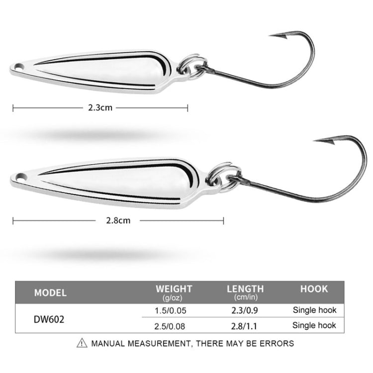 PROBEROS DW602 Long Casting Metal Sequins Lure Moth Sequins Warp Beak Fake Lure, Color A, Color B
