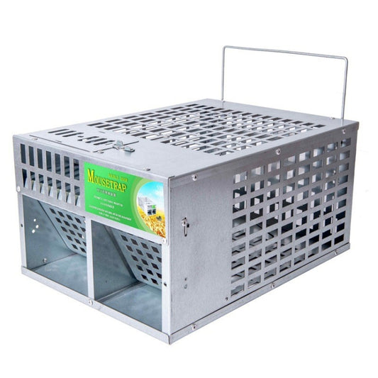 Piège à souris automatique d'intérieur, grande cage à souris à double porte