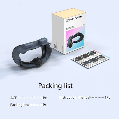 For Meta Quest 3 Adjustable Replacement Eye Mask VR Blackout Soft Replacement Face Mask Set, Without Fan