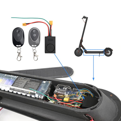 Détecteur d'alarme antivol 36-55V pour trottinette électrique + 2 télécommandes, pour Xiaomi M365, pour Ninebot Max G30