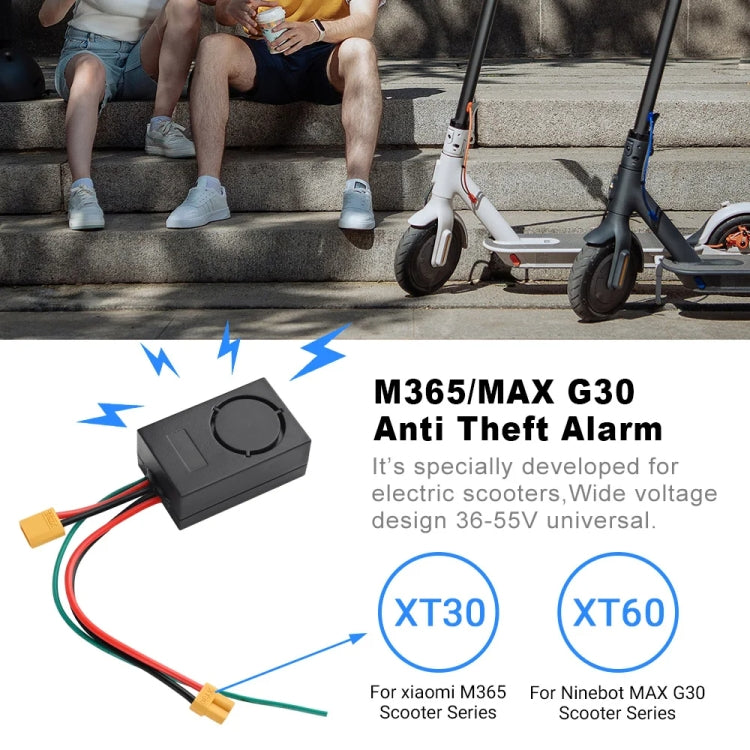 Détecteur d'alarme antivol 36-55V pour trottinette électrique + 2 télécommandes, pour Xiaomi M365, pour Ninebot Max G30