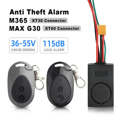 Détecteur d'alarme antivol 36-55V pour trottinette électrique + 2 télécommandes, pour Xiaomi M365, pour Ninebot Max G30