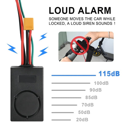 Détecteur d'alarme antivol 36-55V pour trottinette électrique + 2 télécommandes, pour Xiaomi M365, pour Ninebot Max G30