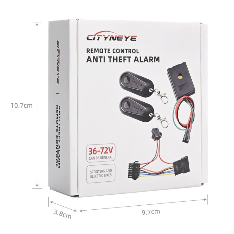 Alarme antivol universelle 36 48 60 72 V pour trottinette électrique et vélo avec télécommande, 36-72 V universel