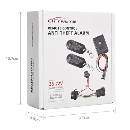 Alarme antivol universelle 36 48 60 72 V pour trottinette électrique et vélo avec télécommande, 36-72 V universel