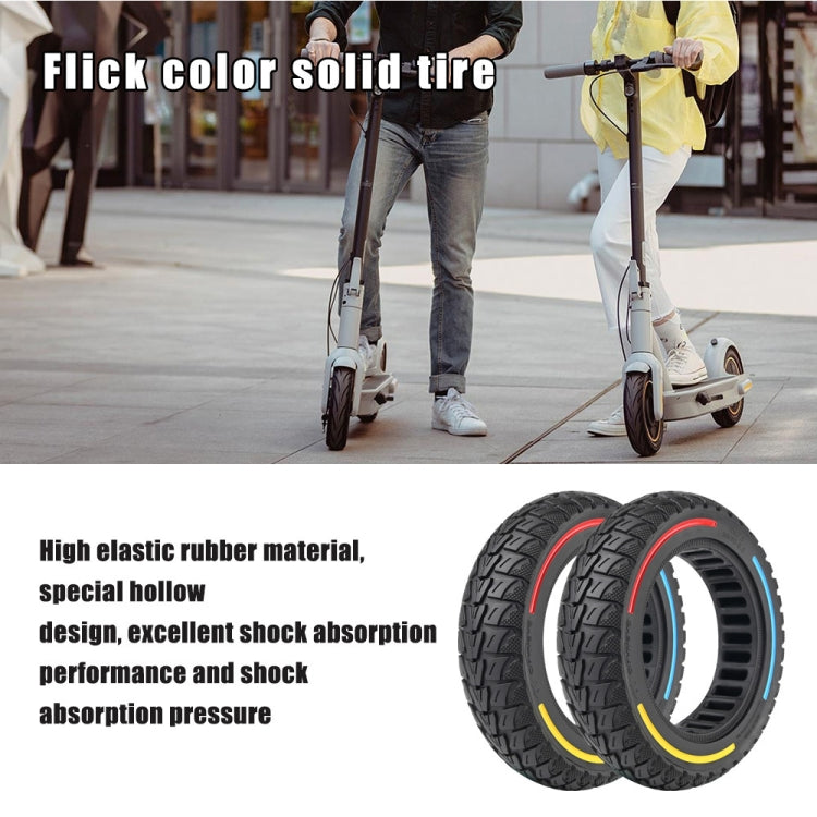 Pour trottinette électrique Ninebot Max G30 10 x 2,5 pouces Pneu plein Flick Color