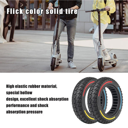 Pour trottinette électrique Ninebot Max G30 10 x 2,5 pouces Pneu plein Flick Color