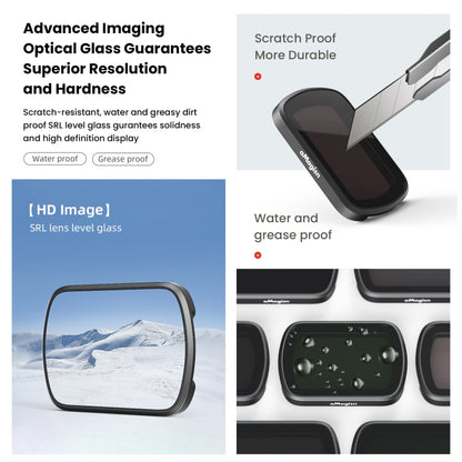For DJI Osmo Pocket 3 aMagisn HD Double Sided Coated Filters Sports Camera Protective Goggles, CPL, ND16+ND64+ND256 + CPL, ND16+ND64+ND256+ND1000
