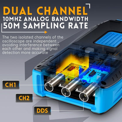 FNIRSI 3 In 1 Handheld Digital Oscilloscope Dual-Channel Multimeter