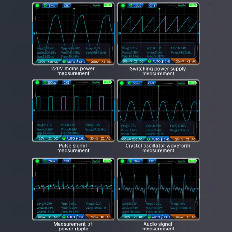 FNIRSI 3 In 1 Handheld Digital Oscilloscope Dual-Channel Multimeter