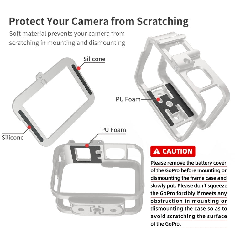 For GoPro HERO11 Black /10 Black /9 Black aMagisn Ultra-Light Metal Rabbit Cage Protection Border, For GoPro HERO11 Black /10 Black /9 Black