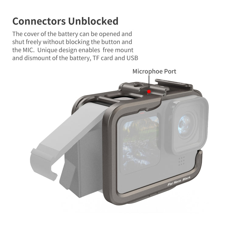 For GoPro HERO11 Black /10 Black /9 Black aMagisn Ultra-Light Metal Rabbit Cage Protection Border, For GoPro HERO11 Black /10 Black /9 Black