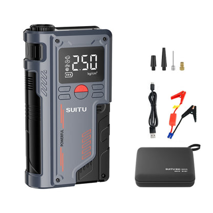 SUITU ST-9631 8 pièces/ensemble, pompe gonflable de démarrage d'urgence pour batterie de voiture portable, clip ordinaire