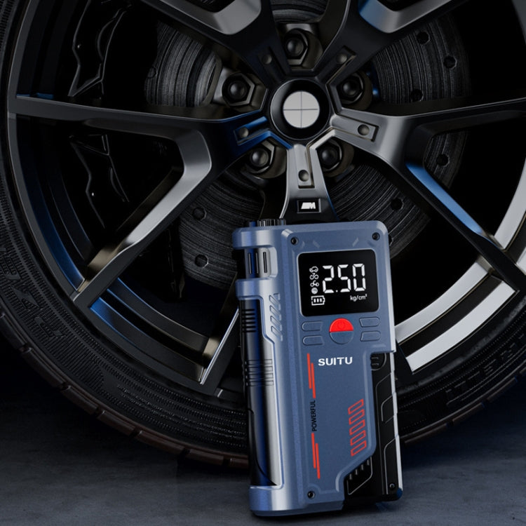 SUITU ST-9631 8 pièces/ensemble, pompe gonflable de démarrage d'urgence pour batterie de voiture portable, clip ordinaire