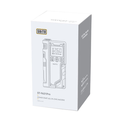 SUITU ST-9631 8 pièces/ensemble, pompe gonflable de démarrage d'urgence pour batterie de voiture portable, clip ordinaire