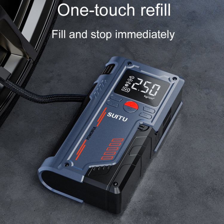 SUITU ST-9631 8 pièces/ensemble, pompe gonflable de démarrage d'urgence pour batterie de voiture portable, clip ordinaire