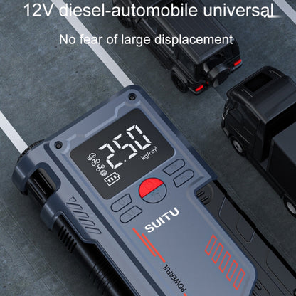 SUITU ST-9631 8 pièces/ensemble, pompe gonflable de démarrage d'urgence pour batterie de voiture portable, clip ordinaire
