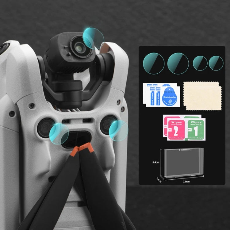 Pour Film trempé anti-rayures pour capteur/objectif DJI Mini 4 Pro, 2 ensembles