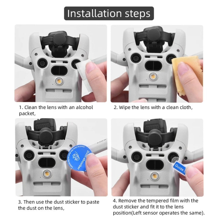 Pour Film trempé anti-rayures pour capteur/objectif DJI Mini 4 Pro, 2 ensembles