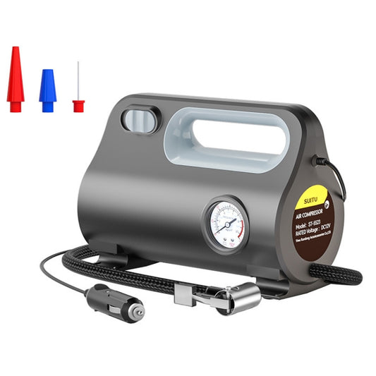 SUITU ST-5523 Vehicle Portable Pneumatic Pump With Cable Powerful Automobile Tire Inflator, Pointer, Digital
