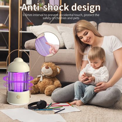 Lampe Anti-Moustiques Électrique de Nuit pour la Maison, Tueur de Moustiques pour Camping en Plein Air, Modèle à Brancher, 2000 mAh, 4000 mAh