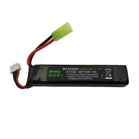 BMAX 11.1V High Rate 30C Discharge Water Marble Rifle Rechargeable Li-Ion Battery, SM, Green Shell Small Tamiya, XT30
