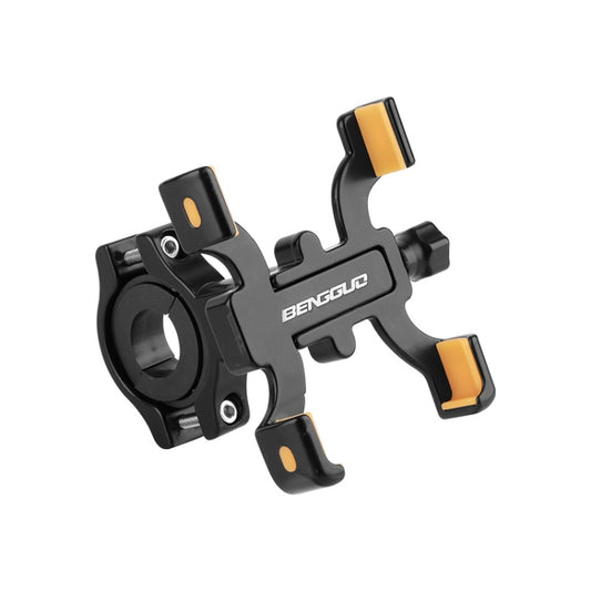 Support de téléphone portable à quatre griffes en alliage d'aluminium BENGGUO pour vélo, guidon, potence, rétroviseur