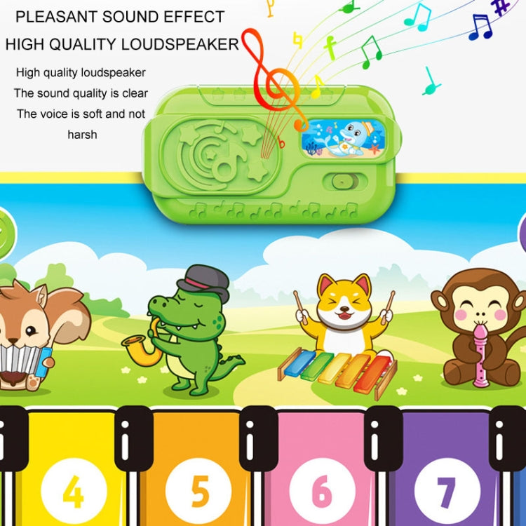 Children Piano Mat Footsteps Music Dancing Blanket Parent-Child Multifunctional Game Blanket, 110x36cm