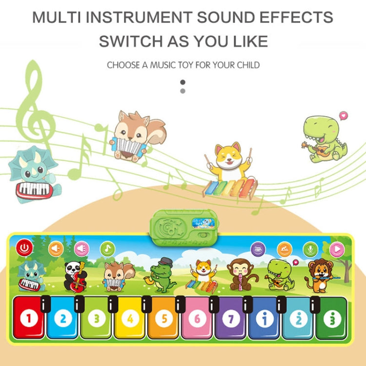 Children Piano Mat Footsteps Music Dancing Blanket Parent-Child Multifunctional Game Blanket, 110x36cm