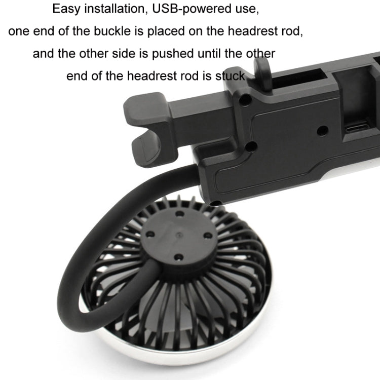 Ventilateur de siège de voiture à double tête avec lumière, F310