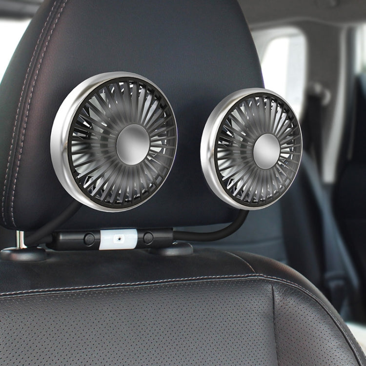 Ventilateur de siège de voiture à double tête avec lumière, F310